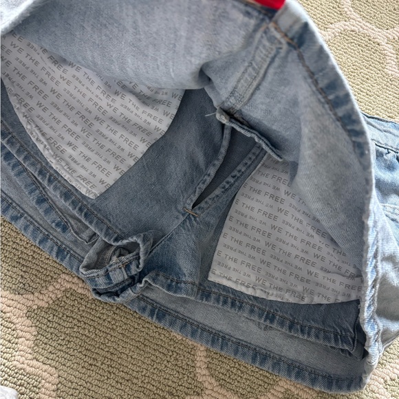 NWOT Free People Denim Mini Skort size 27 - Picture 3 of 5